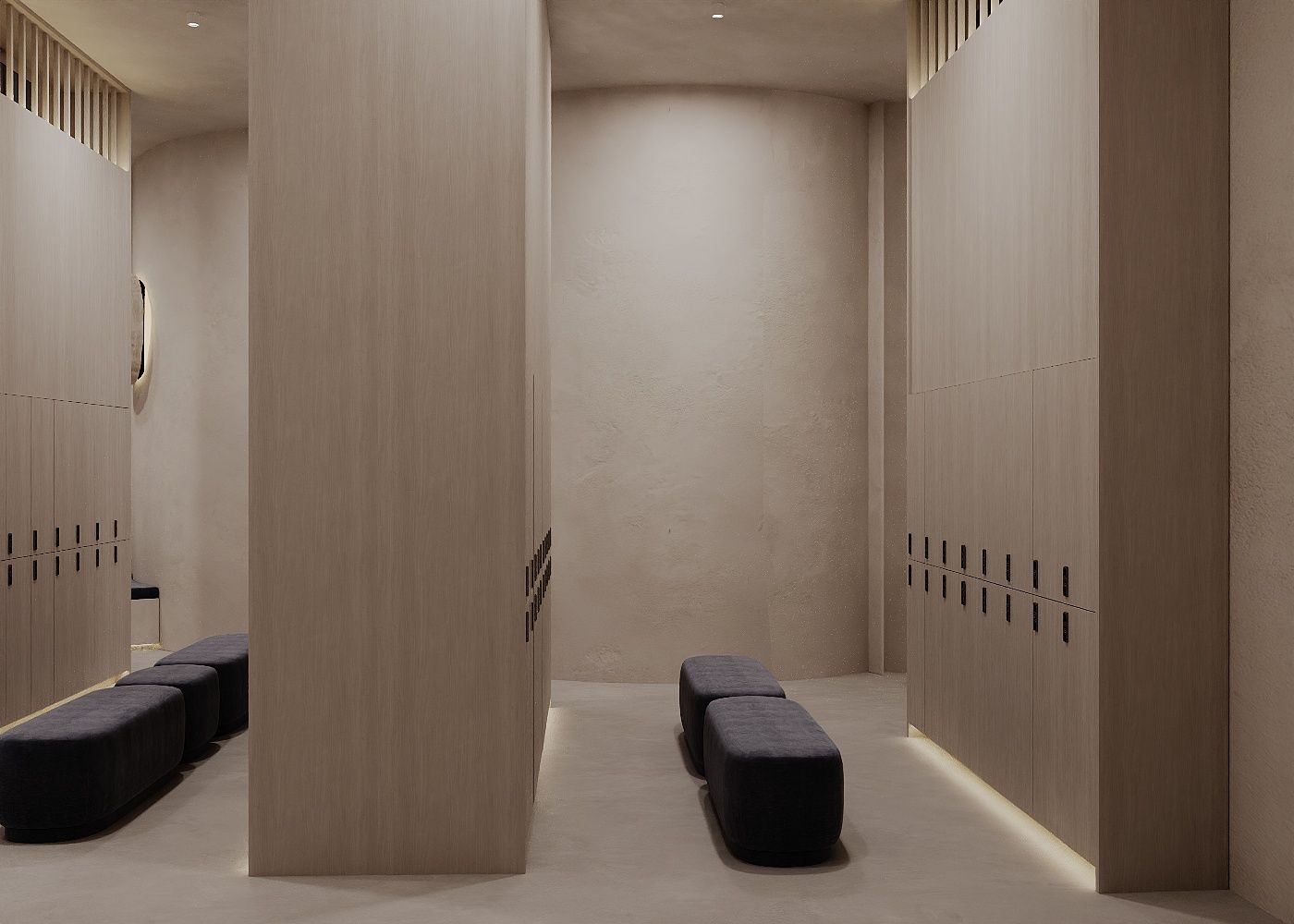 Vestiaires, casiers et banquettes